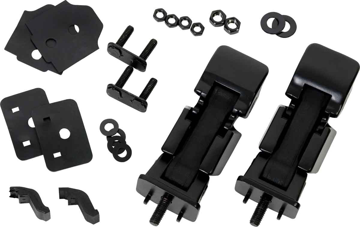Kentrol 50571 Hood Catch Pair for 2007-2018 Jeep Wrangler JK - Powdercoat Black