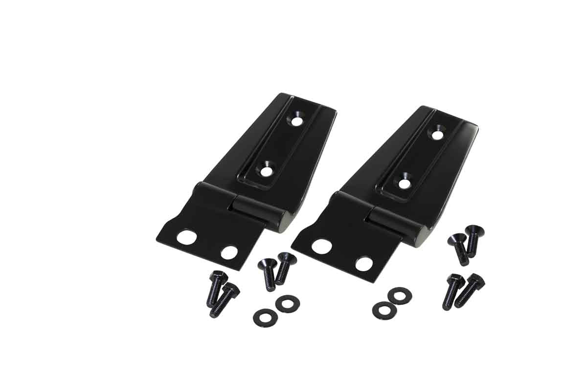 Kentrol 50572 Hood Hinge Pair for 2007-2018 Jeep Wrangler JK - Powdercoat Black