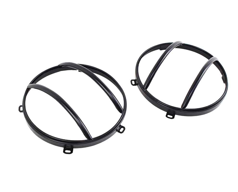 Kentrol 50573 Euro Headlight Guards Pair for 2007-2018 Jeep Wrangler JK - Powdercoat Black