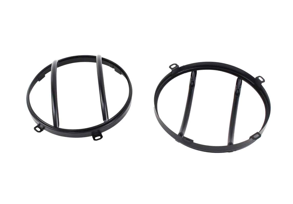Kentrol 50573 Euro Headlight Guards Pair for 2007-2018 Jeep Wrangler JK - Powdercoat Black