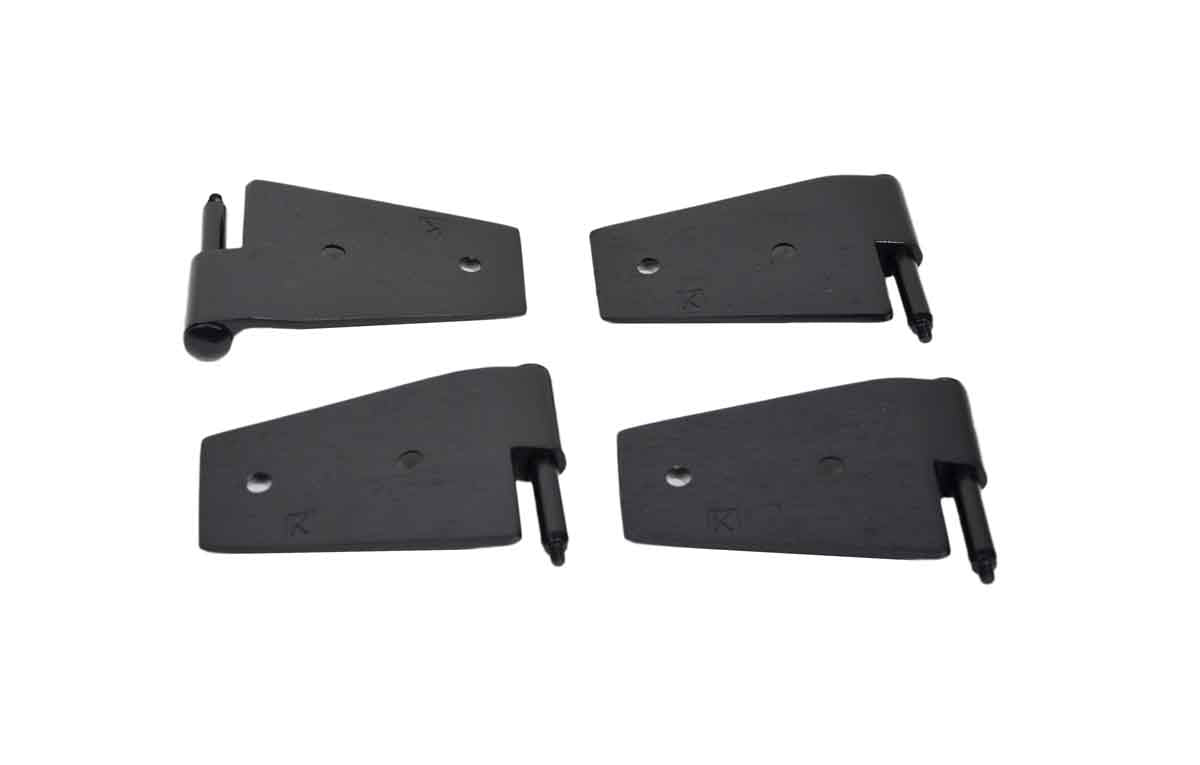 Kentrol 50575 Door Hinge Set 4 Piece for 2007-2018 Jeep Wrangler JK 2-Door - Powdercoat Black