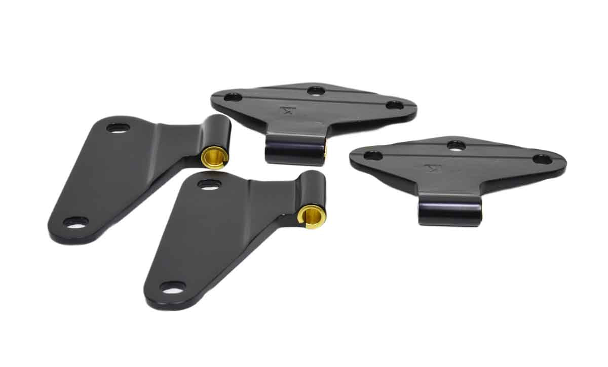 Kentrol 50580 Body Door Hinge Set 4 Piece for 2007-2018 Jeep Wrangler JK 2-Door - Powdercoat Black