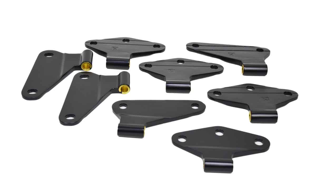 Kentrol 50581 Body Door Hinge Set 8 Piece for 2007-2018 Jeep Wrangler JKU 4-Door - Powdercoat Black