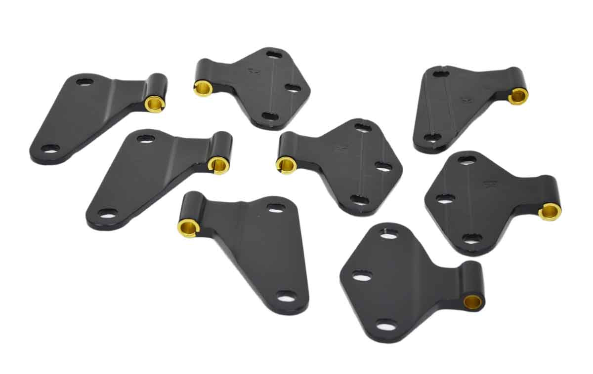 Kentrol 50581 Body Door Hinge Set 8 Piece for 2007-2018 Jeep Wrangler JKU 4-Door - Powdercoat Black