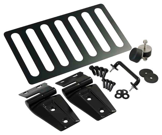 Kentrol 50588WHC Hood Kit without Hood Catch for 2007-2018 Jeep Wrangler JK - Powdercoat Black