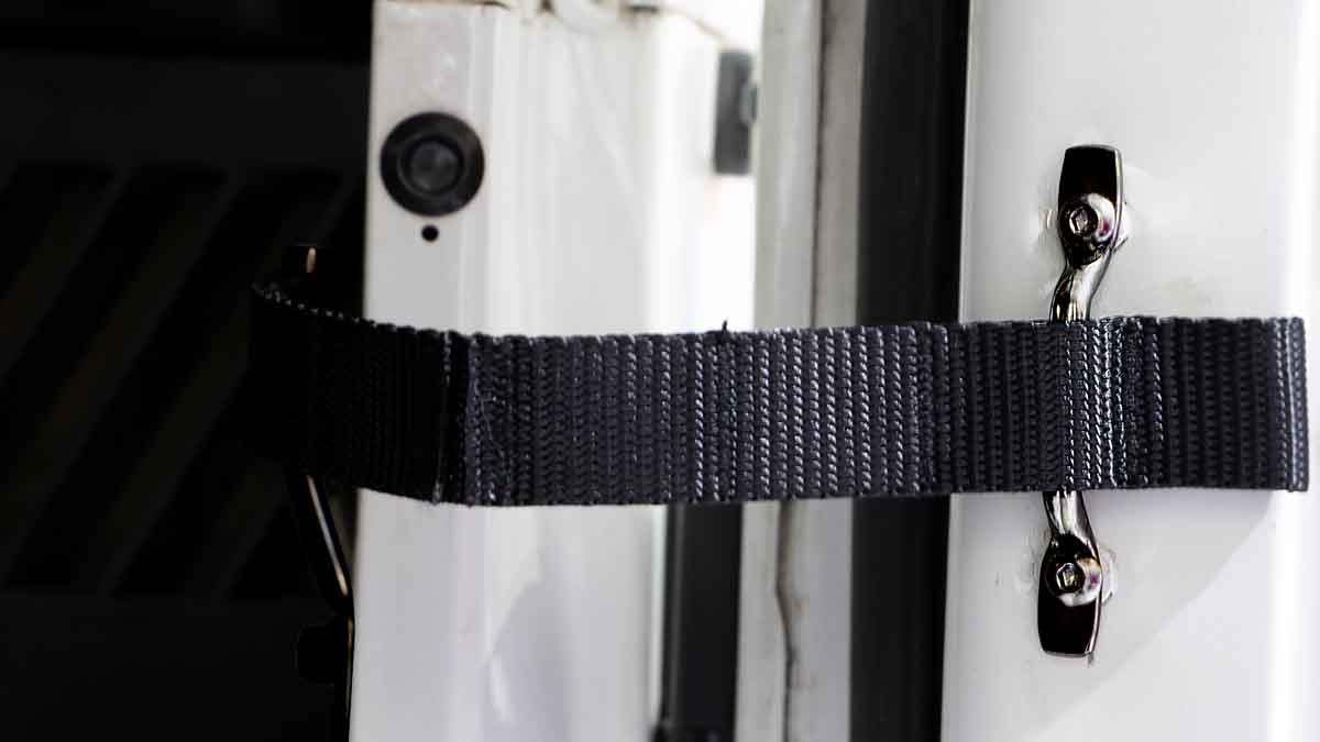 Kentrol 50725 Door Strap Kit Stainless for 1976-1995 Jeep CJ Wrangler YJ - Powdercoat Black