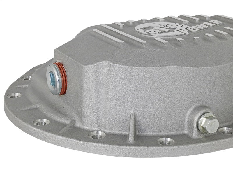 aFe Front Differential Cover (Raw; Street Series); Dodge Diesel Trucks 03-12 L6-5.9/6.7L (td) - #46-70040