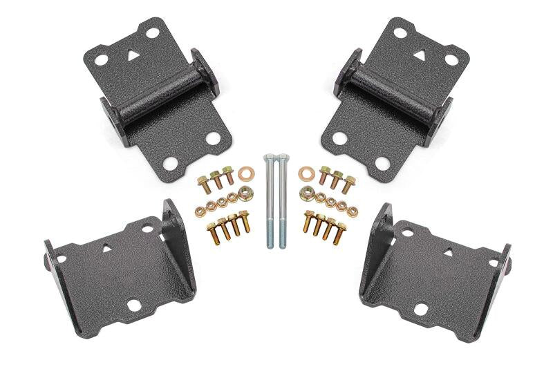 BMR 1978-1987 G-Body Motor Mount Kit Upper & Lower Solid - Black Hammertone