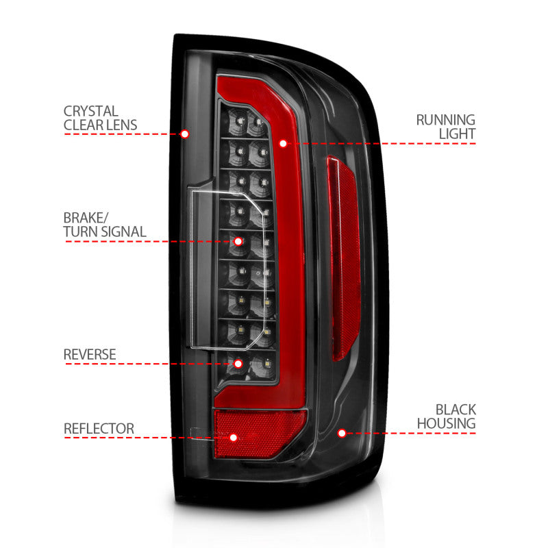 ANZO 2015-2022 Chevrolet Colorado LED Taillights - Clear Lens