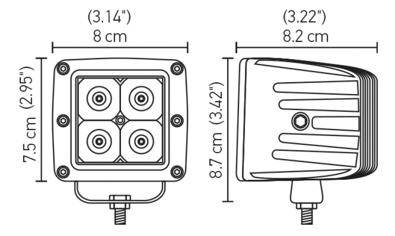 HELLA 357204831 ValueFit Cube 4 LED Off Road Kit