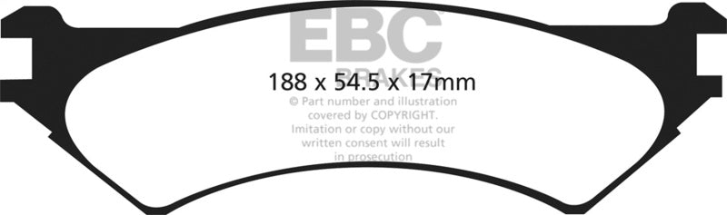 EBC 97-00 Ford Econoline E250 4.2 (4 Wheel ABS) Greenstuff Rear Brake Pads DP61787
