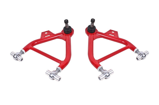 BMR 1979-1993 Fox Mustang Lower A-Arms (Coilover Only) with Adj. Rod End and Tall Ball Joint - Red