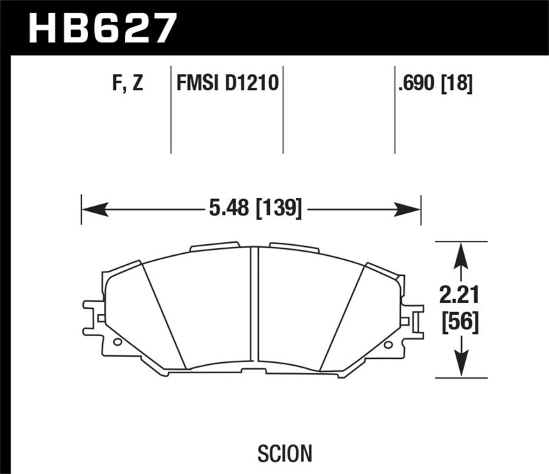 Hawk Performance HB627F.690 HPS Performance Street Brake Pads