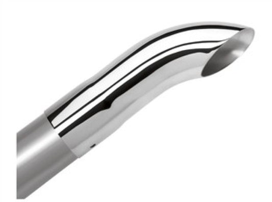 Borla 20110 Universal Polished Tip Single Round Turndown/Turnout (inlet 2 1/2in. Outlet 2 1/2in) *NO Retur - #20110