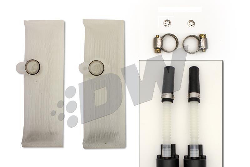 DeatschWerks 340lph DW300C Compact Fuel Pump w/ Install Kit 03-04 Ford Mustang Cobra (2 Pumps)