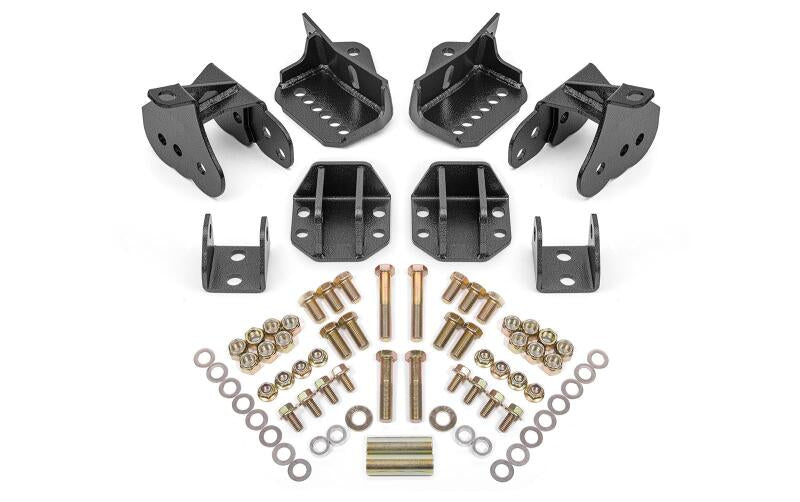 BMR 1964-1972 GM A-Body Rear Coilover Conversion Kit - Black Hammertone