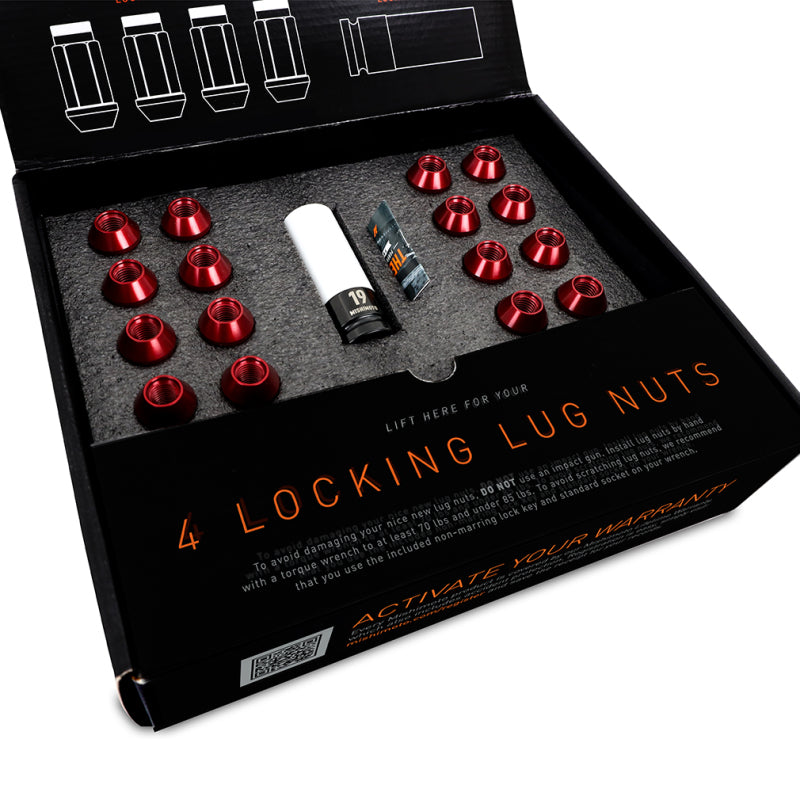 Mishimoto Aluminum Locking Lug Nuts M12x1.25 20pc Set Blue - #MMLG-125-20LBL