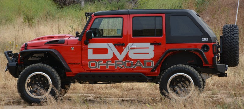 DV8 Offroad 07-18 Jeep Wrangler JK Metal Heat Dispersion Hood - Primer Black - #HDMB07-02
