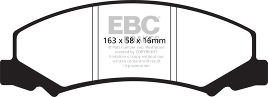 EBC 08-09 Buick Allure (Canada) 5.3 Redstuff Front Brake Pads DP31762C