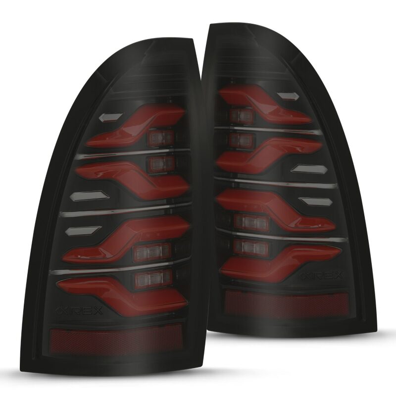 AlphaRex 680070 05-15 Toyota Tacoma LUXX LED Taillights Black/Red w/Activation Light/Sequential Signal