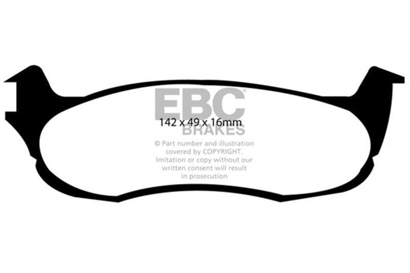 EBC 00-01 Ford Expedition 4.6 2WD Greenstuff Rear Brake Pads DP61633