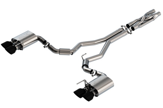 Borla 140837BC 2020 Ford GT500 5.2L AT 3in ATAK CatBack Exhaust w/ Black Chrome Tips - #140837BC