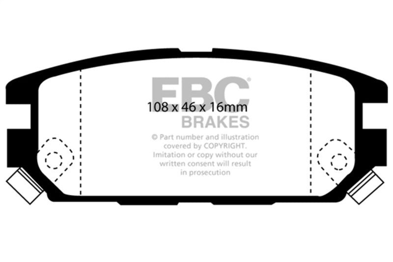 EBC 1991-1993 Dodge Stealth 3.0 4WD Yellowstuff Rear Brake Pads DP4987R