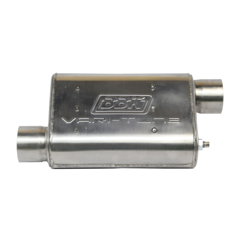 BBK Performance 31035 VariTune Adjustable Performance Muffler 3 in Offset / Offset, Stainless Steel, Universal Fit