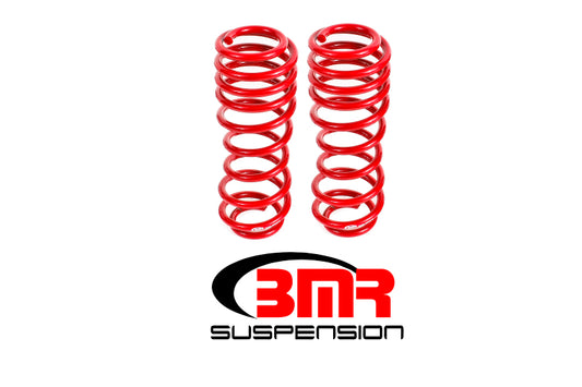 BMR 2005-2014 S197 Mustang GT/GT500 Rear Handling Version Lowering Springs - Red