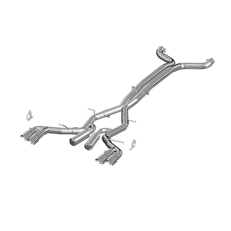MBRP Camaro V8 6spd 3in Alum Race Dual Cat Back w/ 4.5in Quad Dual-Wall