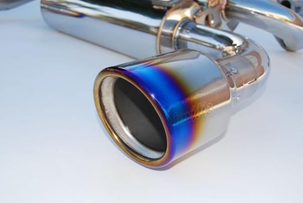 Invidia HS03IFXGID 03-08 Infiniti FX35 03-05 FX45 Gemini Rolled Titanium tip Cat-back Exhaust