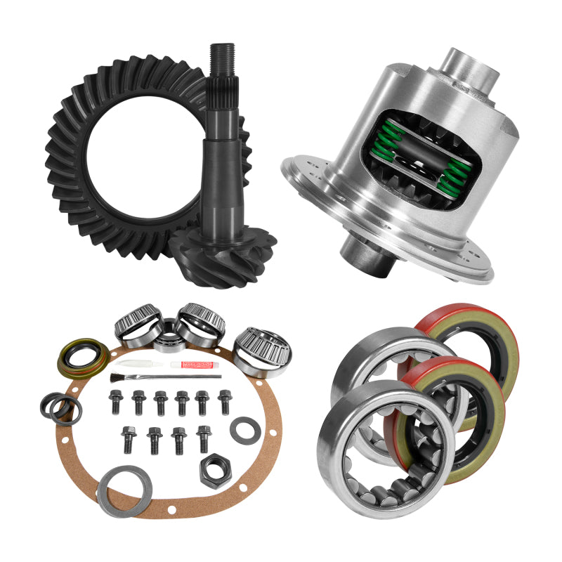 Yukon Gear & Axle YGK2196 8.25in CHY 4.11 Rear Ring & Pinion Install Kit Positraction 1.618in ID Axle Bearings