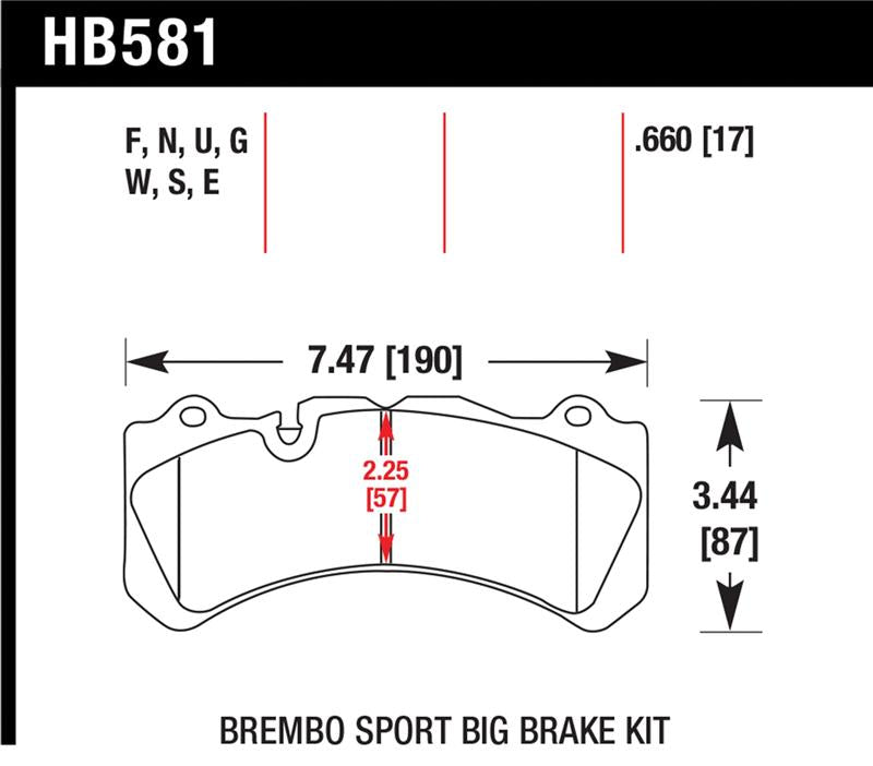 Hawk Performance HB581F.660 HPS Performance Street Brake Pads
