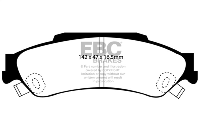 EBC 1998-2005 Chevrolet Blazer 4.3 2WD Greenstuff Rear Brake Pads DP61602