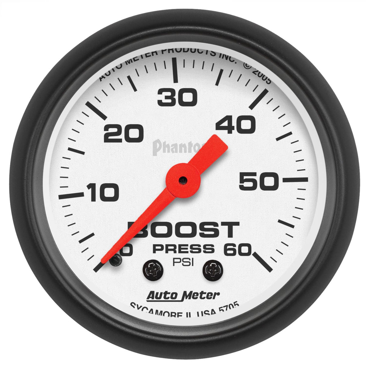 AutoMeter 5705 Phantom 52mm 0-60 PSI Mechanical Boost Gauge