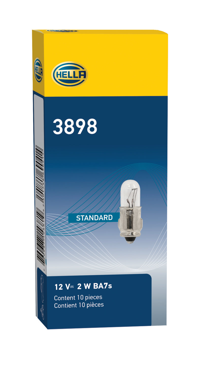 HELLA 3898 12V 2W BA7s T2 Halogen Bulb Pack of 10