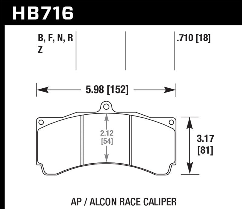 Hawk Performance HB716F.710 HPS Performance Street Brake Pads