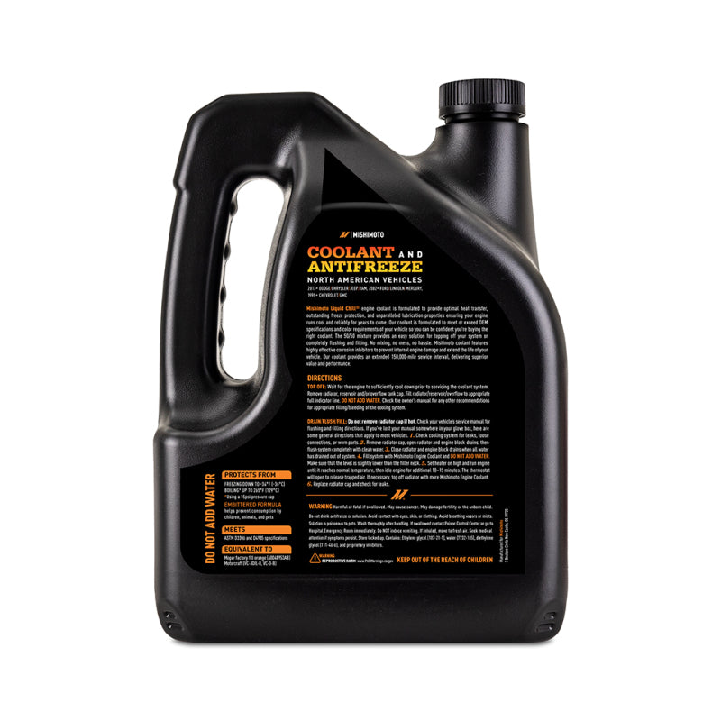 Mishimoto Liquid Chill EG Coolant, North American Vehicles, Orange - #MMRA-LC-EG-OR