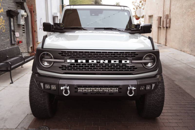 DV8 Offroad 2021+ Ford Bronco Bumper- Accommodates 20in Dual Row Light Bar & (4) 3in Pod Light Mount - #FBBR-03