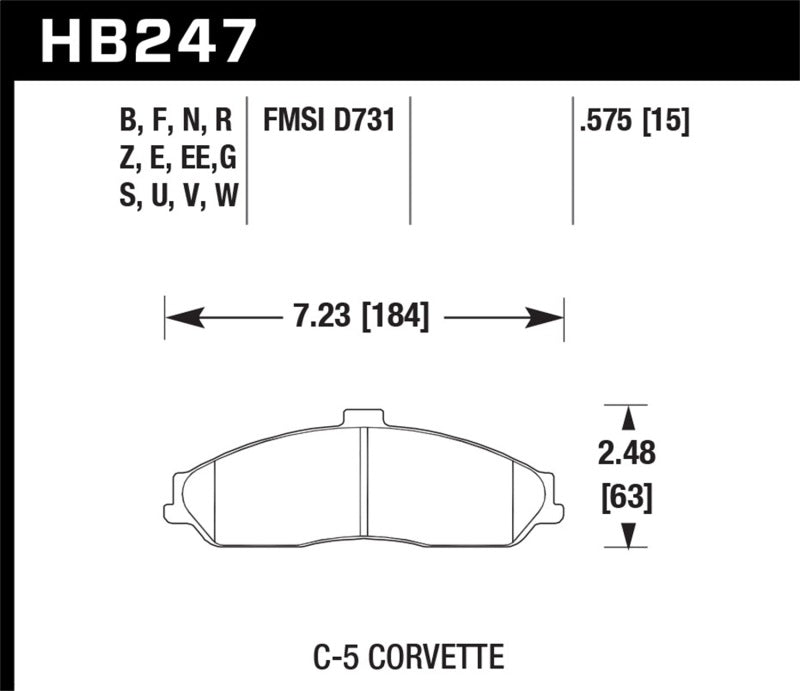 Hawk Performance HB247S.575 HT-10 Motorsport Brake Pads