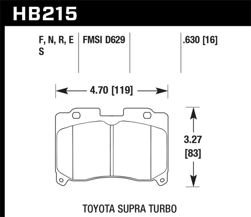 Hawk Performance HB215F.630 HPS Performance Street Brake Pads