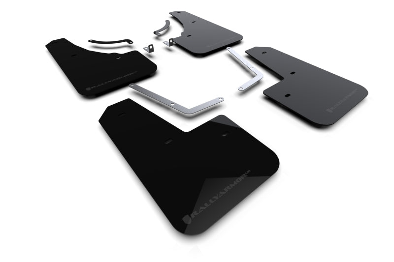 Rally Armor UR Mud Flaps - 2023-2025 Mazda CX-50 - Black/Grey Logo - #MF107-UR-BLK-GRY