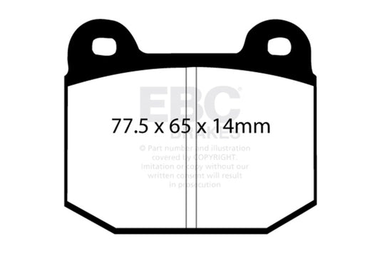 EBC 08+ Lotus 2-Eleven 1.8 Supercharged Yellowstuff Front Brake Pads DP4197/2R