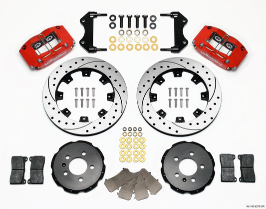 Wilwood Dynapro Radial Front Kit 12.19in Drilled Red 99-03 Jetta IV & Golf IV - #140-8276-DR