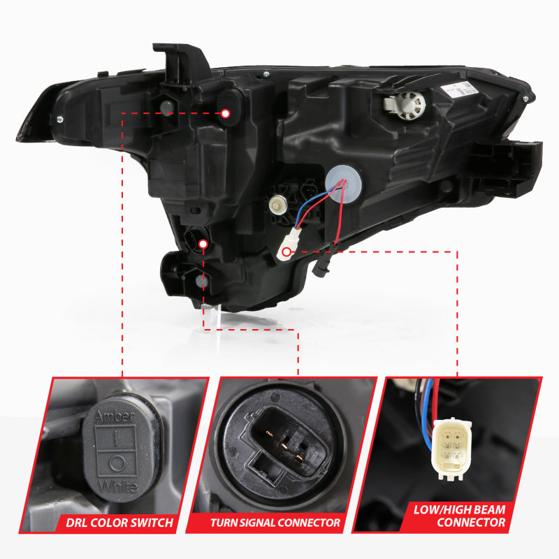 ANZO 22-26 Toyota Tundra (w/Factory LED Refl.) Z-Series Full LED Proj Headlights - Driver Side ONLY
