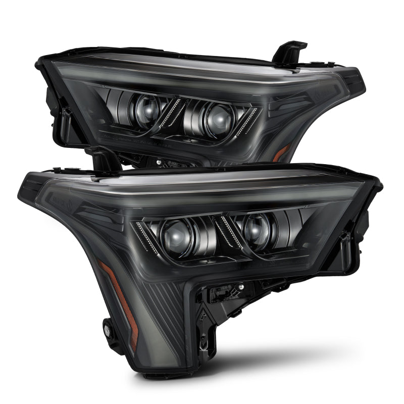 AlphaRex 880863 22-23 Toyota Tundra LUXX-Series Headlights Alpha-Black with White DRL - Req 810029 OR 810030