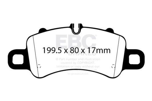 EBC 2016-2023 Porsche 911 (991/2 with Cast Iron Rotors) 3.0TT Carrera Bluestuff Front Brake Pads DP52307NDX