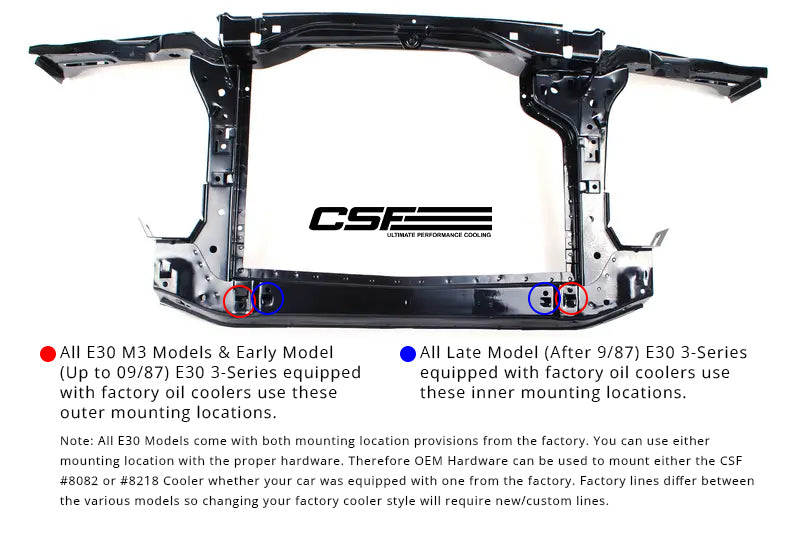 CSF 8092 HP Oil Cooler w/-10AN & Stock Fittings for 82-94 BMW 3 Series (E30)