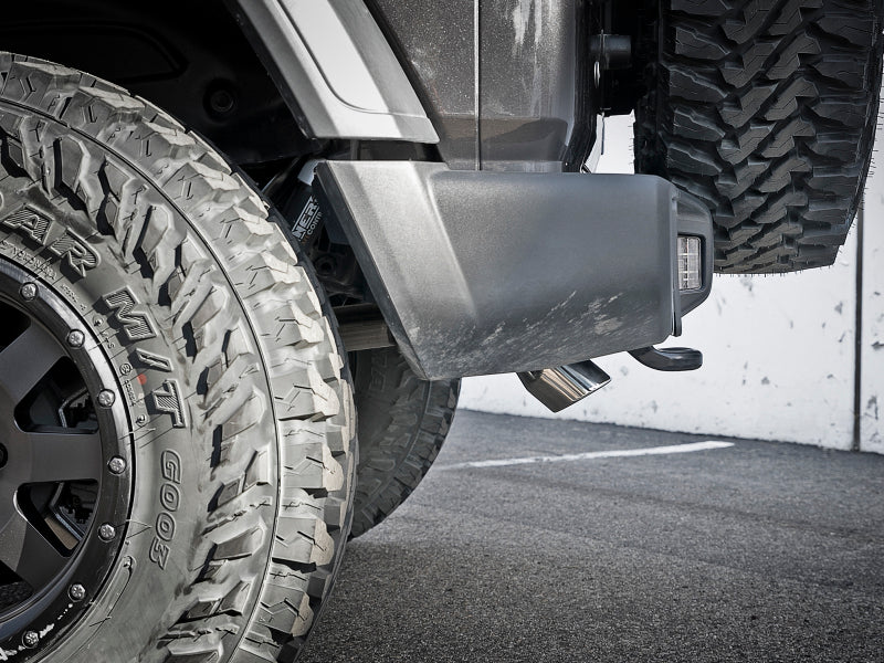 aFe MACH Force-Xp Axle-Back Exhaust System w/Polished Tip 18-20 Jeep Wrangler L4-2.0T / V6-3.6L - #49-48070-1P