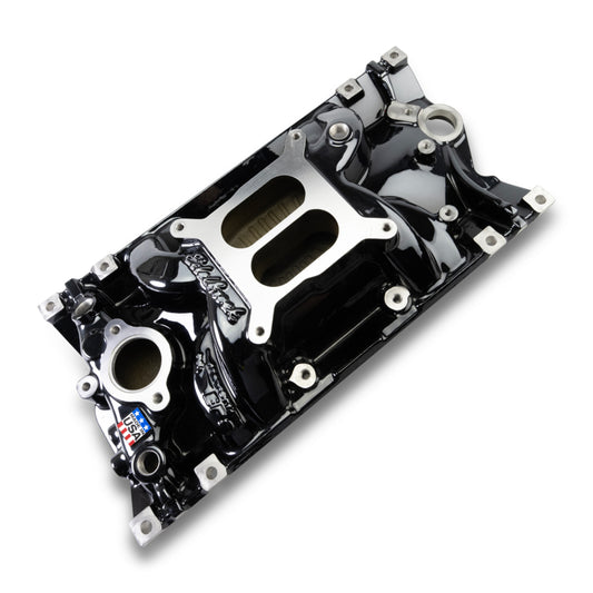 Edelbrock 2716-BP Chevrolet Vortec Small Block Performance EPS Manifold - Black Plasma Finish